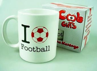 Kubek porcelanowy z nadrukiem I love Football / Porseleinen mok I Love Football