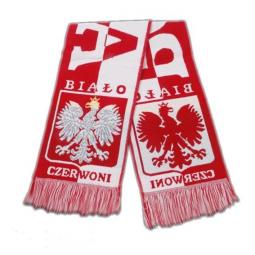 Szalik bialo-czerwony Polska / Football Fan Sjaal