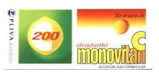 Pliva Wtamina C 200 mg drazetki / Vitamine C Dragees 200 mg